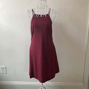 Burgundy dress feels like suede